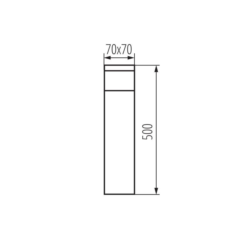 Lampe extérieur DASTEN 1xG9/11W/230V 50 cm IP44 noir