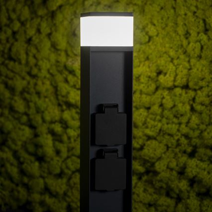 Lampe extérieure avec 2 prises DASTEN 1xG9/11W/230V 80 cm IP44 noir