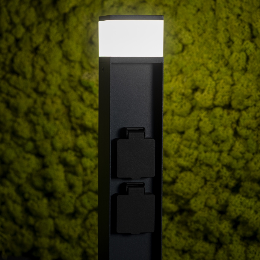 Lampe extérieure avec 2 prises DASTEN 1xG9/11W/230V 80 cm IP44 noir