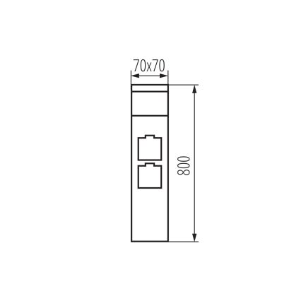 Lampe extérieure avec 2 prises DASTEN 1xG9/11W/230V 80 cm IP44 noir
