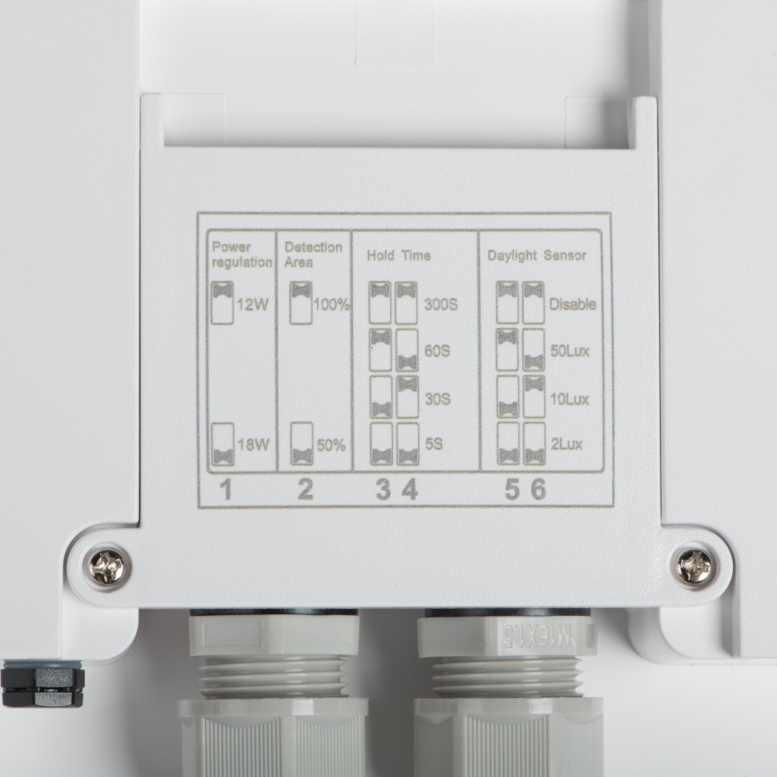 Plafoniera LED da esterno con sensore di movimento BENO LED/24/30W/230V 3000/3500/4000K IP65 bianco quadrato