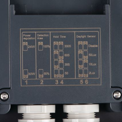Plafonnier extérieur avec détecteur de mouvement BENO LED/24/30W/230V 3000/3500/4000K IP65 anthracite arrondi