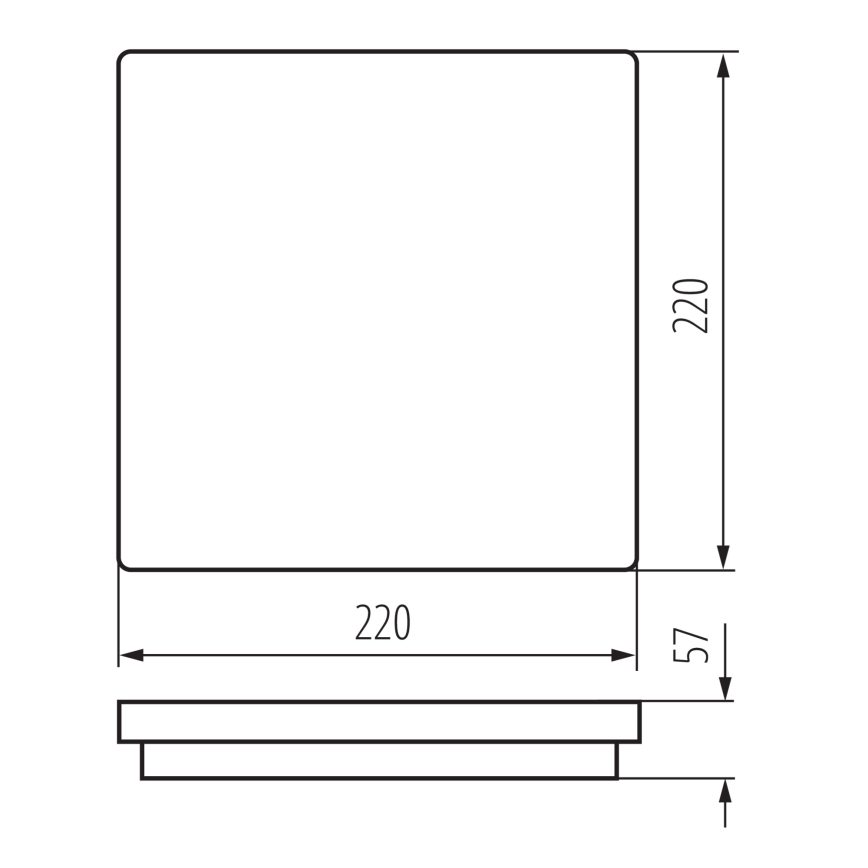 Plafonnier extérieur avec détecteur de mouvement BENO LED/12/18W/230V 3000/3500/4000K IP65 anthracite carré