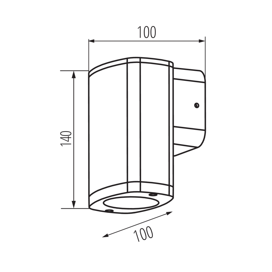 Applique da esterno ZEVI 1xGU10/10W/230V IP54 nero