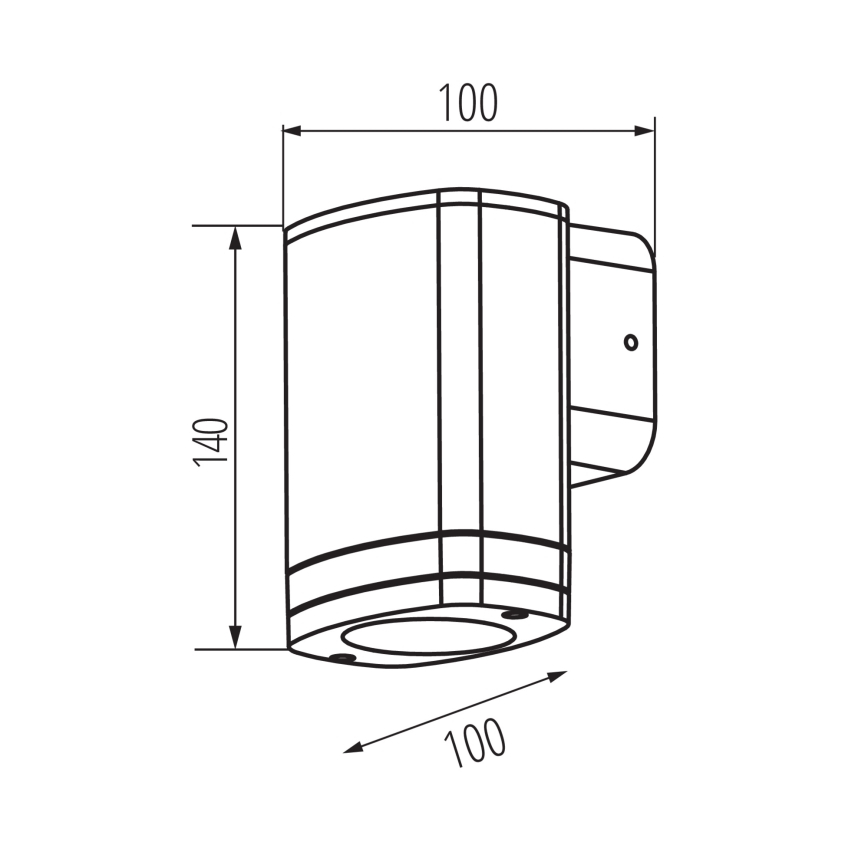 Applique da esterno ZEVI 1xGU10/10W/230V IP54 nero