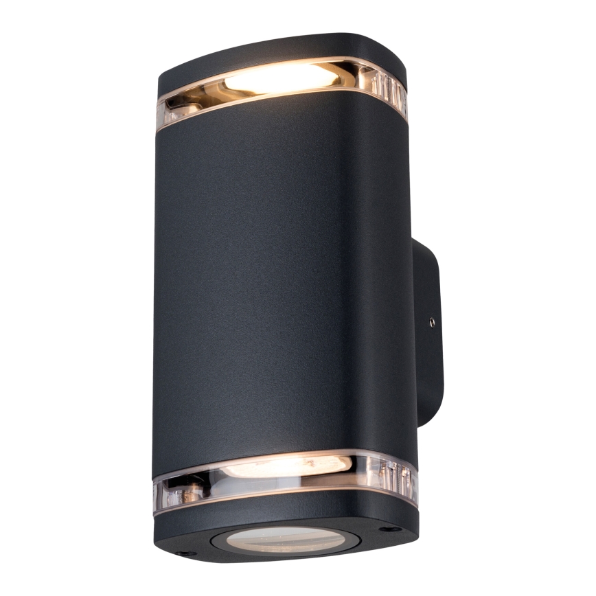 Applique da esterno ZEVI 2xGU10/10W/230V IP54 nero
