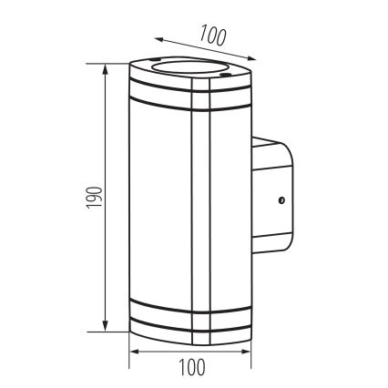 Applique da esterno ZEVI 2xGU10/10W/230V IP54 nero