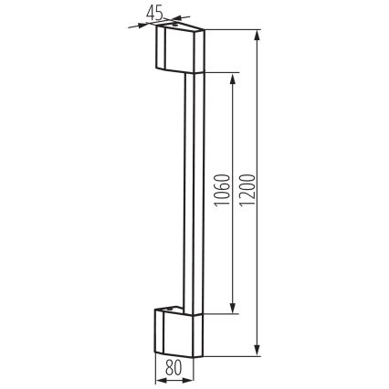 Applique a LED da esterno YALTE LED/11W/230V 4000K IP54 nero