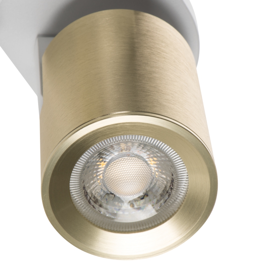 Spot mural LAURIN 1xGU10/10W/230V laiton/blanc