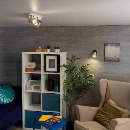 Strahler LAURIN 3xGU10/10W/230V Messing/weiß