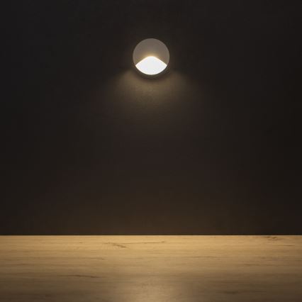 Lampada LED per scale EXIN, 2,5W/230V, 3000K, IP65, bianca, rotonda