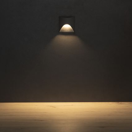 Lampada LED per scale EXIN LED/2,5W/230V 3000K IP65 antracite squadrata