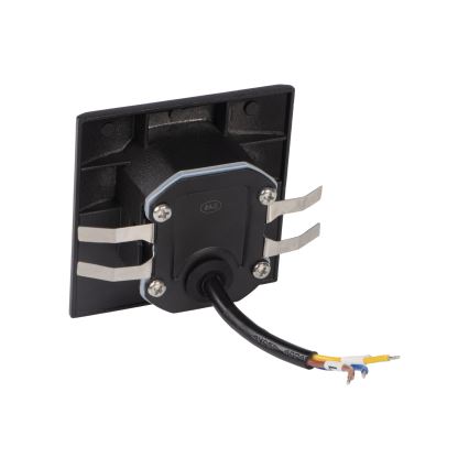 Applique d'escalier LED EXIN avec capteur de mouvement et détecteur crépusculaire, LED/2,5W/230V 3000K IP65, noir, carrée