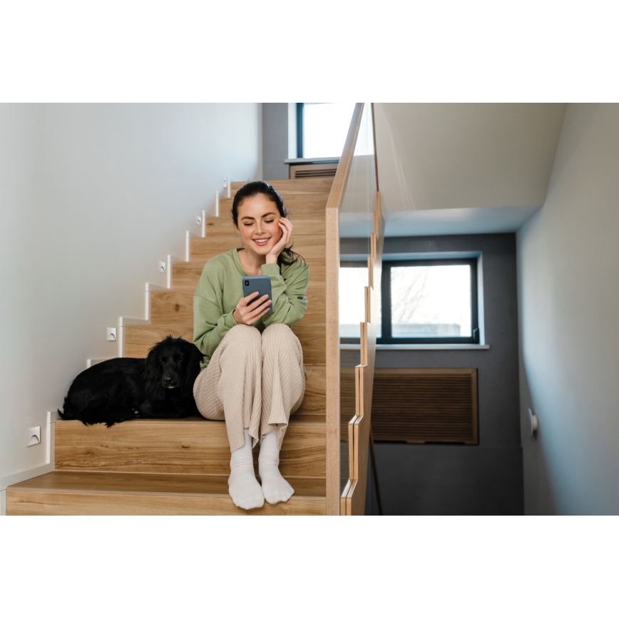 Luminaire LED pour escalier EXIN LED/2,5W/230V 4000K IP65 blanc carré