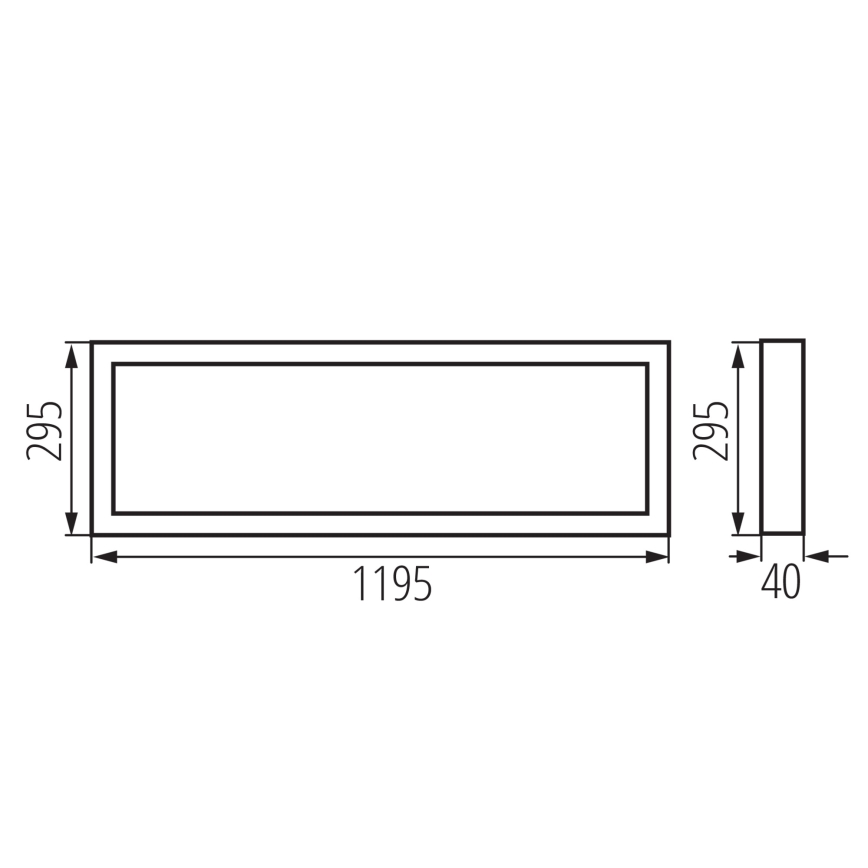 Panneau LED à montage en surface BLINGO UAIO LED/40W/230V 3000/4000/6500K 120x30 cm IRC 90 UGR19