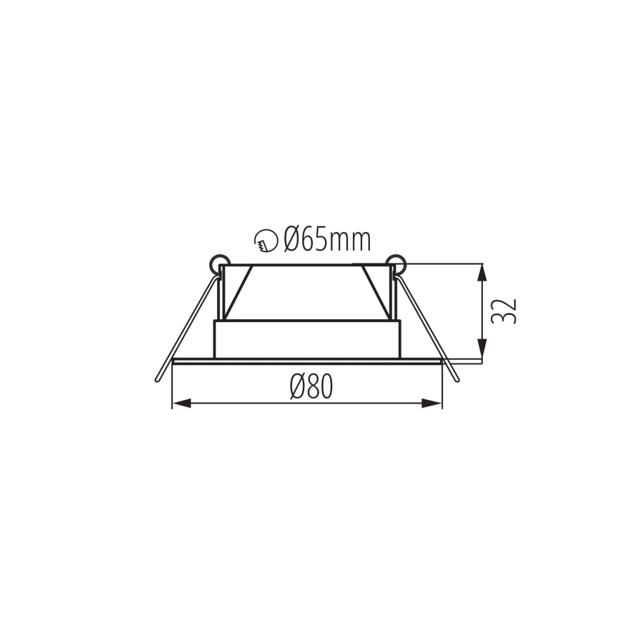Faretto da incasso LED FIZU/4W/230V 3000/4000/6500K nero