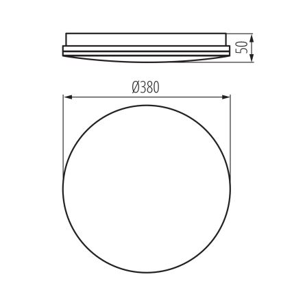 Plafoniera da bagno LED ENELO LED/24W/230V Ø 38 cm IP44