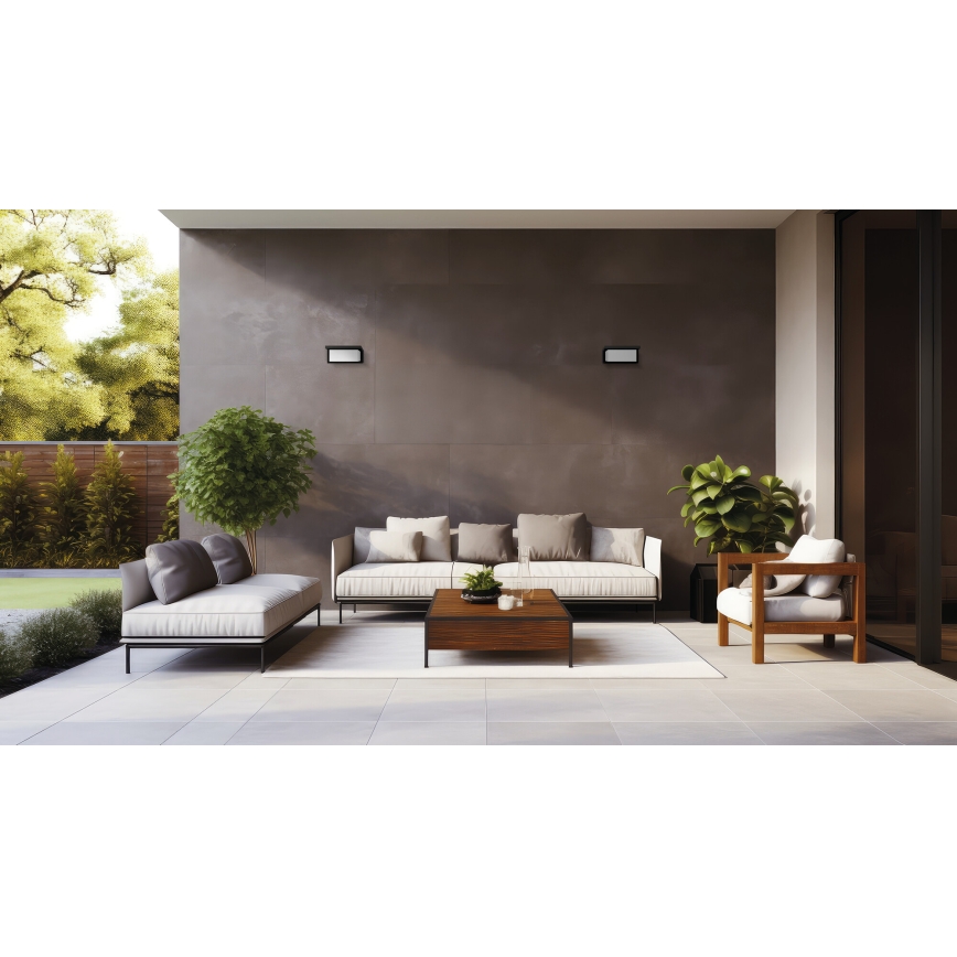 Applique murale d'extérieur LERTO 1xE27/15W/230V IP54 noire