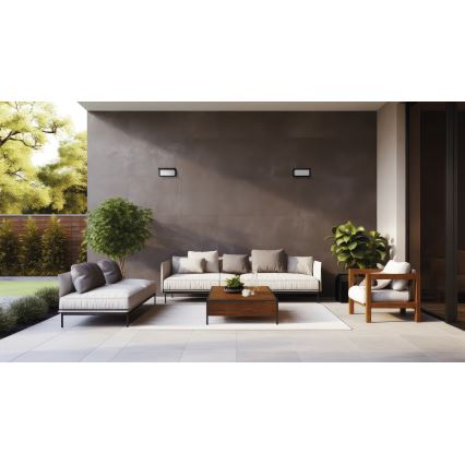 LED Außenwandleuchte LERTO LED/12W/230V IP54 schwarz