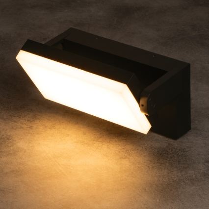 LED-Außenwandleuchte mit Bewegungs- und Dämmerungssensor XERTO LED/20W/230V 3000/4000/6500K IP44 schwarz