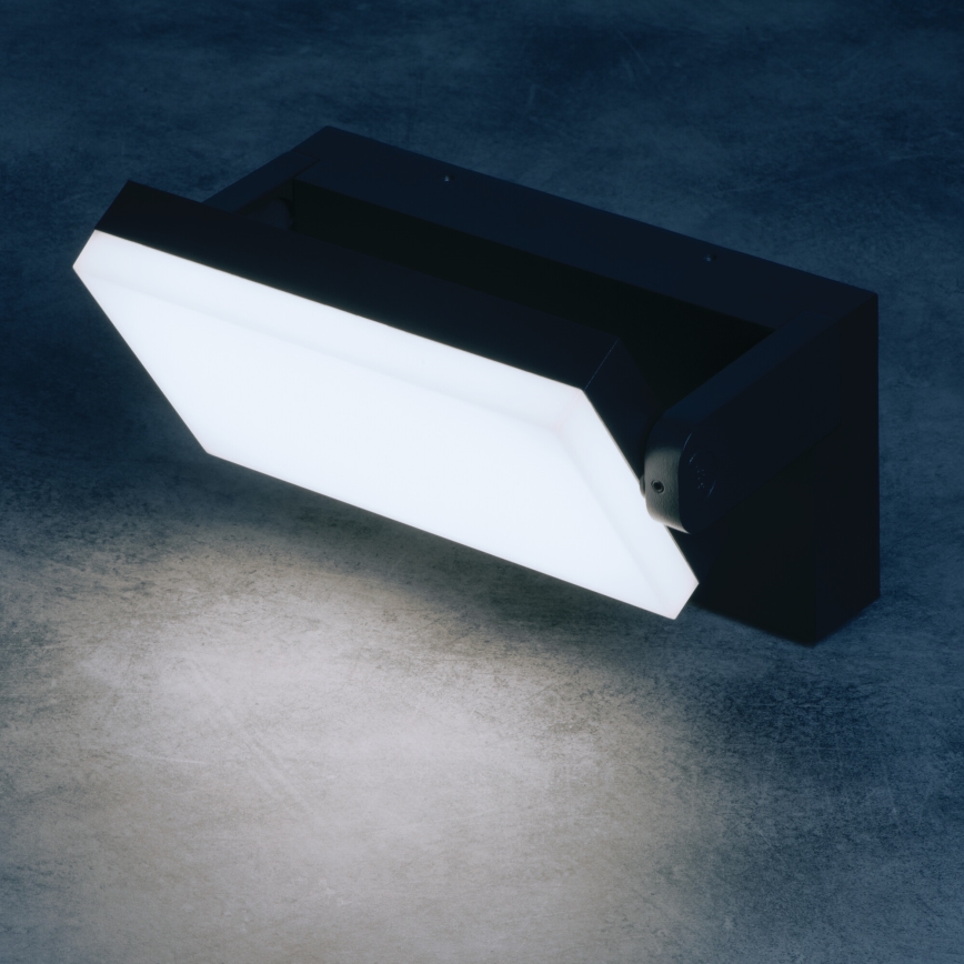 LED-Außenwandleuchte mit Bewegungs- und Dämmerungssensor XERTO LED/20W/230V 3000/4000/6500K IP44 schwarz