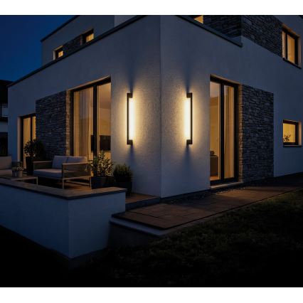 LED-Außenwandleuchte YALTE LED/8,5W/230V 3000/4000/6500K 93 cm IP54 schwarz