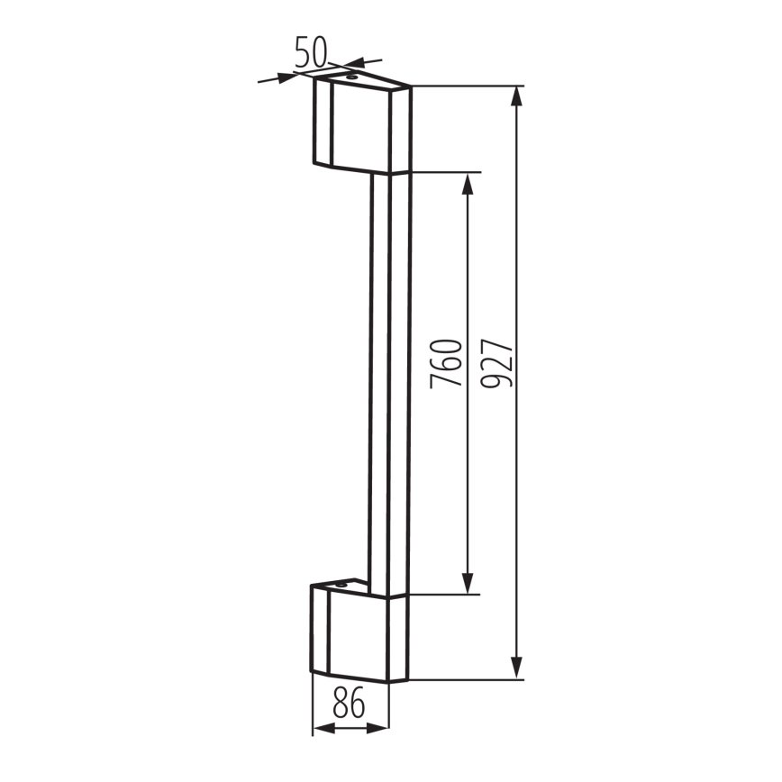 LED-Außenwandleuchte YALTE LED/8,5W/230V 3000/4000/6500K 93 cm IP54 schwarz