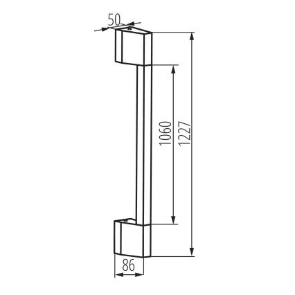 LED-Außenwandleuchte YALTE LED/12 W/230 V 3000/4000/6500 K 123 cm IP54 schwarz