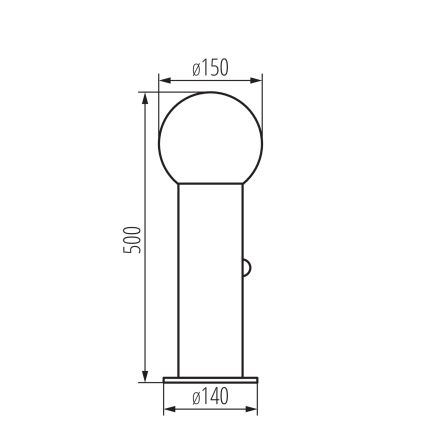Lampada da esterno STONO con sensore di movimento e crepuscolare, 1xE27/15W/230V, 50 cm, IP65, antracite