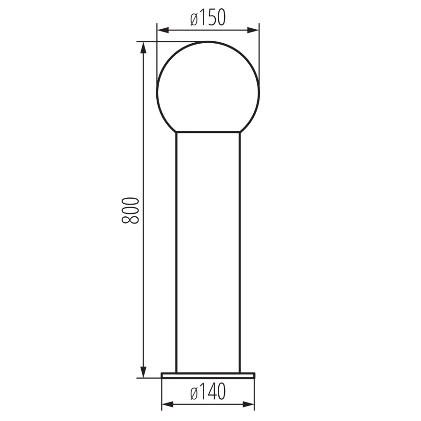 Außenleuchte STONO 1xE27/15W/230V 80 cm IP65 Anthrazit