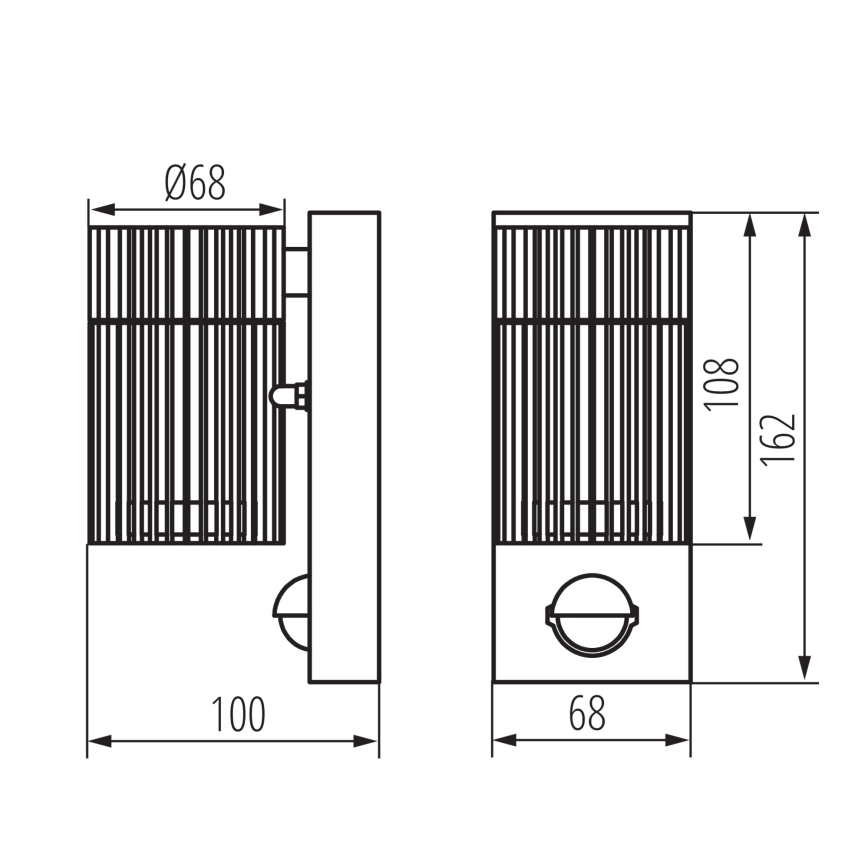 Spot mural d'extérieur orientable avec capteur de mouvement et capteur crépusculaire RADILO 1xGU10/11W/230V IP44 noir