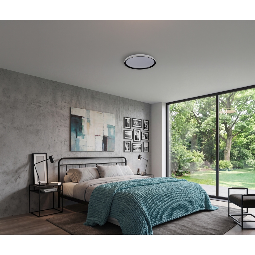 Plafonnier LED dimmable LIXAN LED/65W/230V 3000-6500K Ø 48,6 cm blanc/noir + télécommande