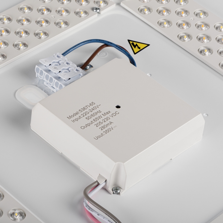 Plafonnier LED dimmable LIXAN LED/65W/230V 3000-6500K Ø 48,6 cm blanc/noir + télécommande