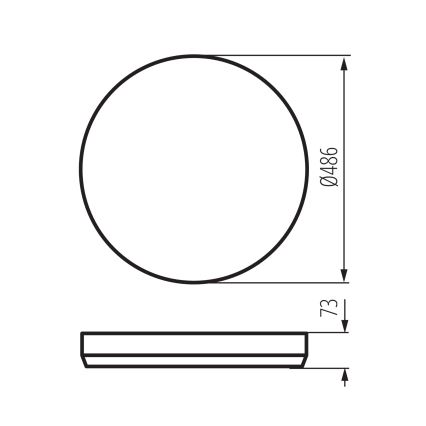 Plafonnier LED dimmable LIXAN LED/65W/230V 3000-6500K Ø 48,6 cm blanc/noir + télécommande