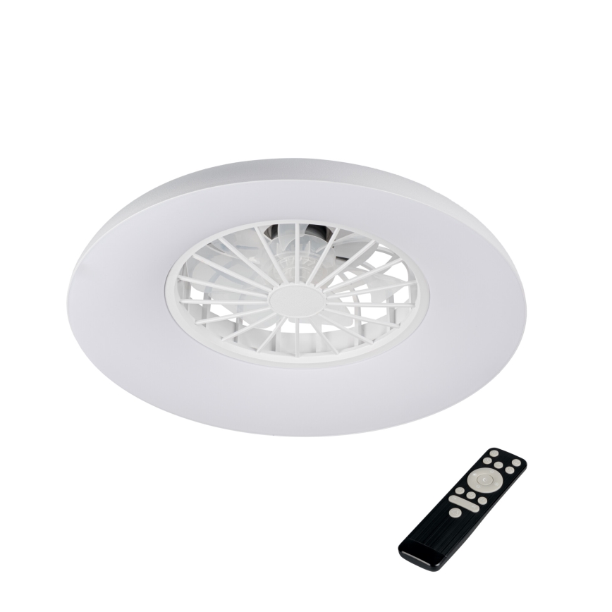 Plafoniera dimmerabile LED RGBW con ventilatore PLAVE PAN, LED/24W/230V, 3000–6500K, Ø 48,5 cm, bianco + telecomando
