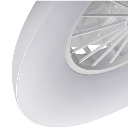 Plafoniera dimmerabile LED RGBW con ventilatore PLAVE PAN, LED/24W/230V, 3000–6500K, Ø 48,5 cm, bianco + telecomando