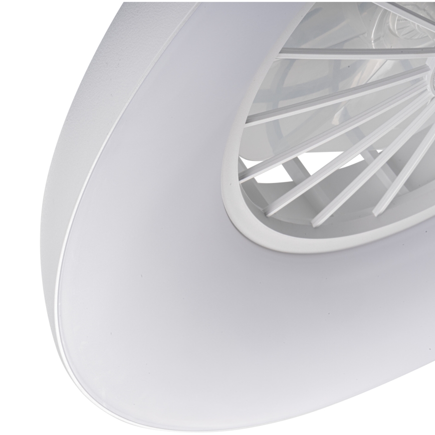 Plafoniera dimmerabile LED RGBW con ventilatore PLAVE PAN, LED/24W/230V, 3000–6500K, Ø 48,5 cm, bianco + telecomando