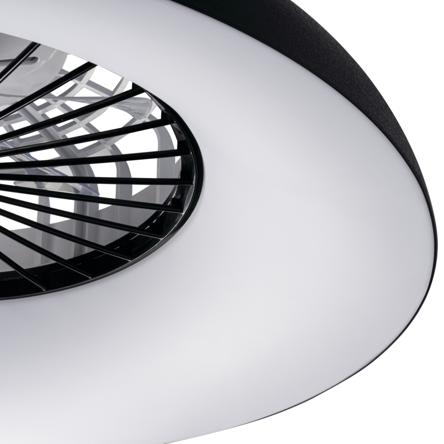 Plafoniera LED RGBW dimmerabile con ventilatore PLAVE PAN LED/48W/230V 3000-6500K Ø 60 cm nero + telecomando
