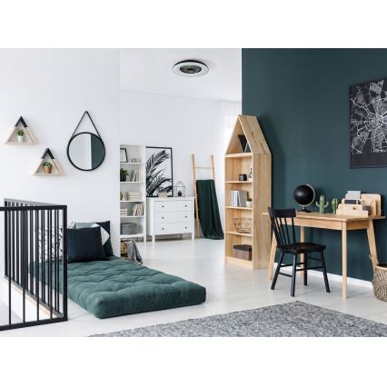 Plafonnier dimmable LED RGBW avec ventilateur PLAVE PAN LED/48W/230V 3000-6500K Ø 60 cm noir + télécommande