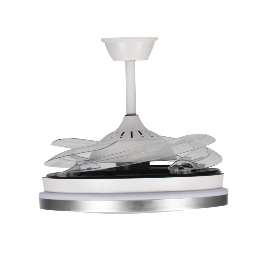 LED-dimmbare Deckenleuchte mit Ventilator PLAVE LED/36W/230V 3000-6500K silber/weiß + Fernbedienung