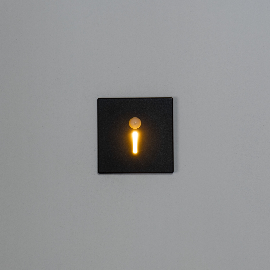 LED-Treppenleuchte mit Bewegungs- und Dämmerungssensor MAGNIK LED/1,7W/230V 2700/3300/3900/4600/5700K schwarz eckig