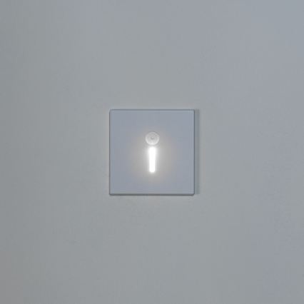 Lampada a LED per scale con sensore di movimento e sensore crepuscolare MAGNIK LED/1,7W/230V 2700/3300/3900/4600/5700K bianca quadrata