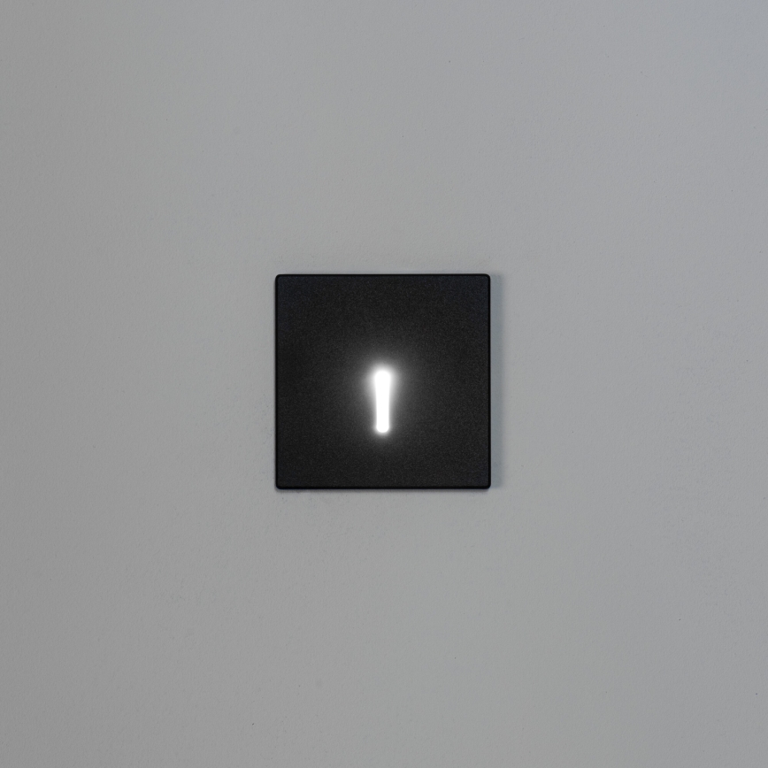Lampada LED per scale MAGNIK LED/1,7W/230V 2700/3300/3900/4600/5700K nera squadrata