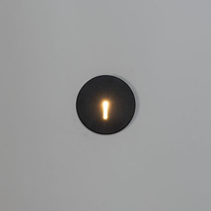 Lampada LED per scale MAGNIK LED/1,7W/230V 2700/3300/3900/4600/5700K nera rotonda