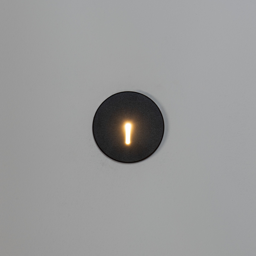 Lampada LED per scale MAGNIK LED/1,7W/230V 2700/3300/3900/4600/5700K nera rotonda
