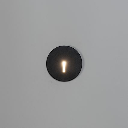 Lampada LED per scale MAGNIK LED/1,7W/230V 2700/3300/3900/4600/5700K nera rotonda