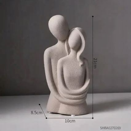 Keramik-Tischdekoration 20x9,5x7,5 cm grau