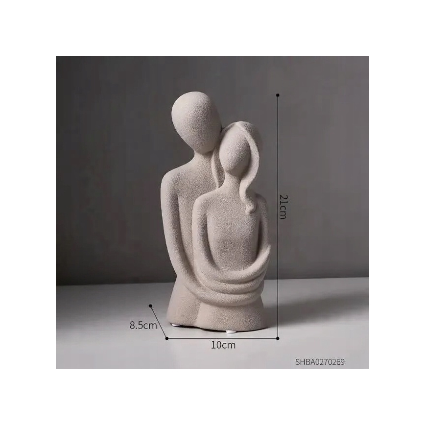 Keramik-Tischdekoration 20x9,5x7,5 cm grau