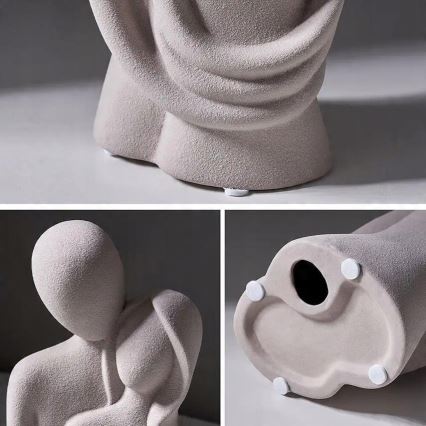 Keramik-Tischdekoration 20x9,5x7,5 cm grau