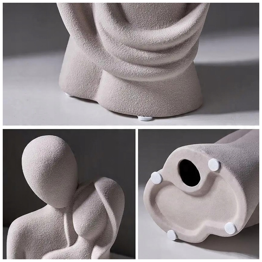 Keramik-Tischdekoration 20x9,5x7,5 cm grau